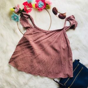 Anthropologie Saturday Sunday Ruffle Sleeve Tank